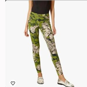 Utopia by Hue army green, cream, gray print leggings, XL